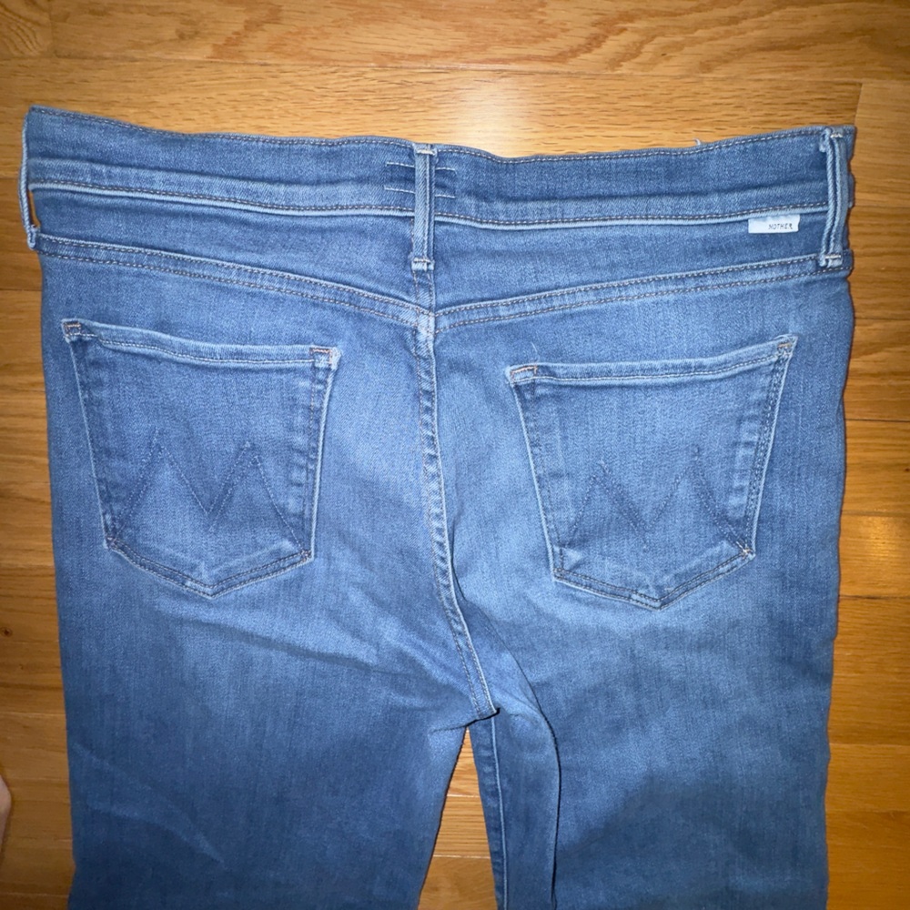 MOTHER The Twister Ankle Flare Jeans Across the Finish Line Size 32. Rise 10.5” - Picture 7 of 12